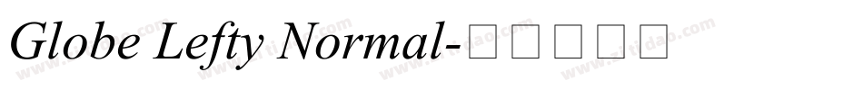 Globe Lefty Normal字体转换